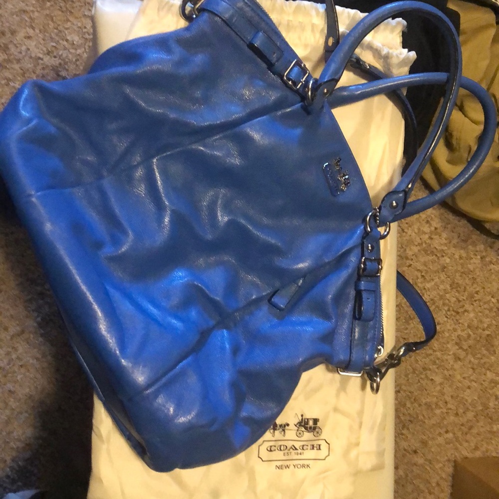 Blue coach tote